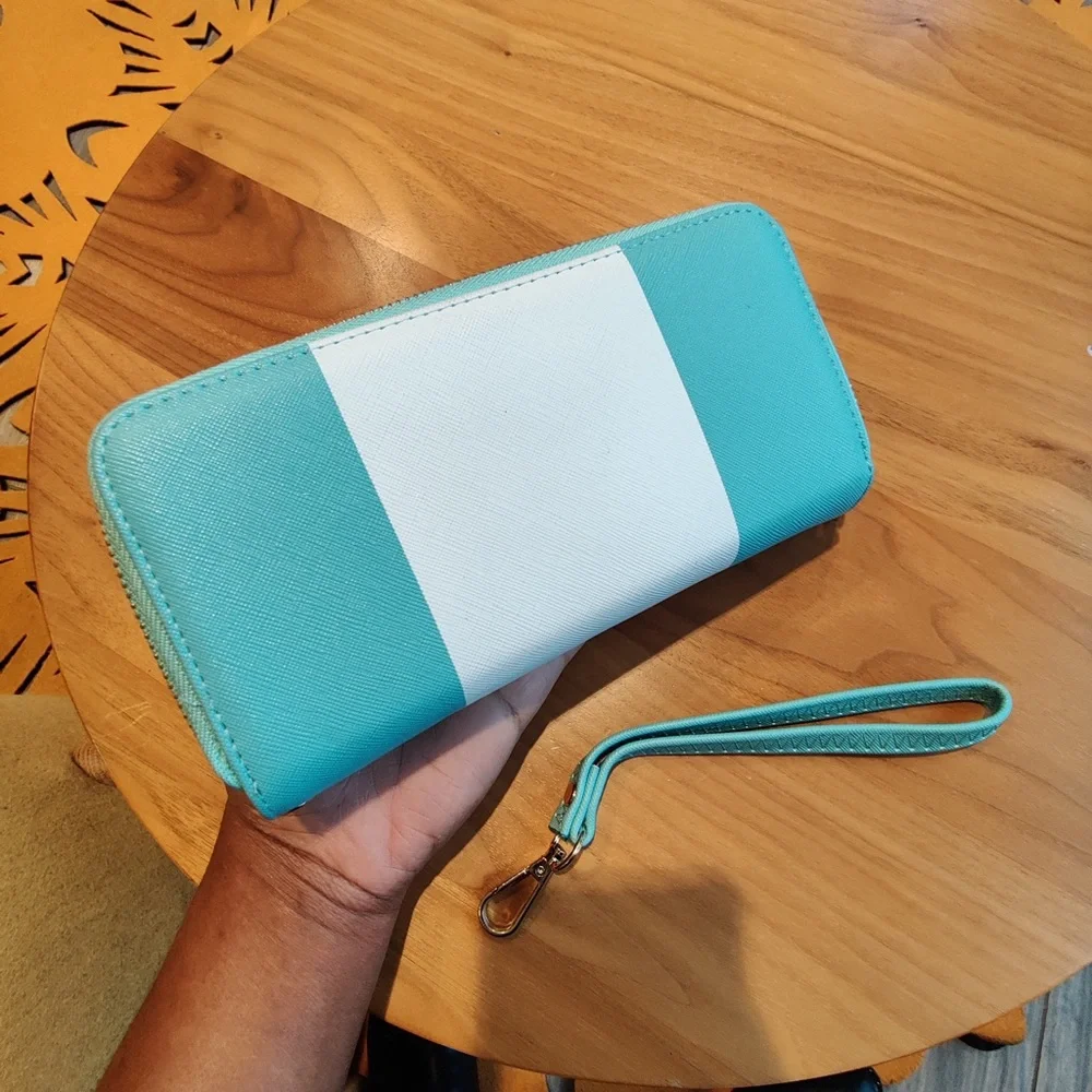 Michael Kors Wallet, Turquoise Wristlet - Picture 3 of 6